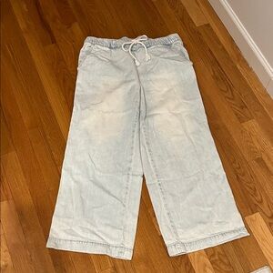 Light Blue Wide-Leg Pants